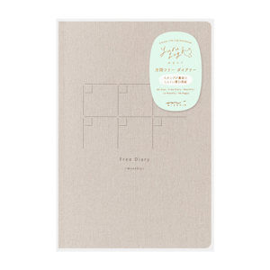 Midori MD Paper Yuru Log Notebook B6 Free Diary Monthly